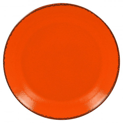 Assiette plate rond orange porcelaine vitrifiée Ø 26,7 cm Fire Rak
