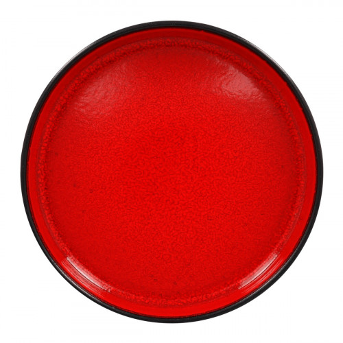 Assiette creuse rond rouge porcelaine vitrifiée Ø 22,8 cm Fire Rak