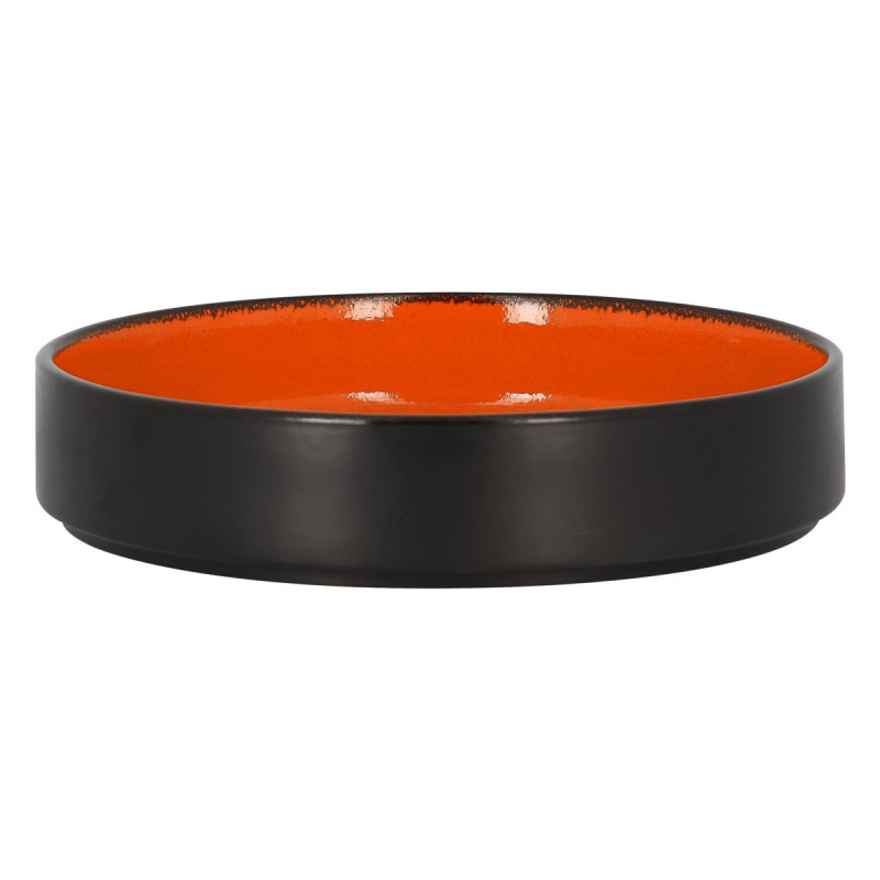 Assiette creuse rond orange porcelaine vitrifiée Ø 27 cm Fire Rak