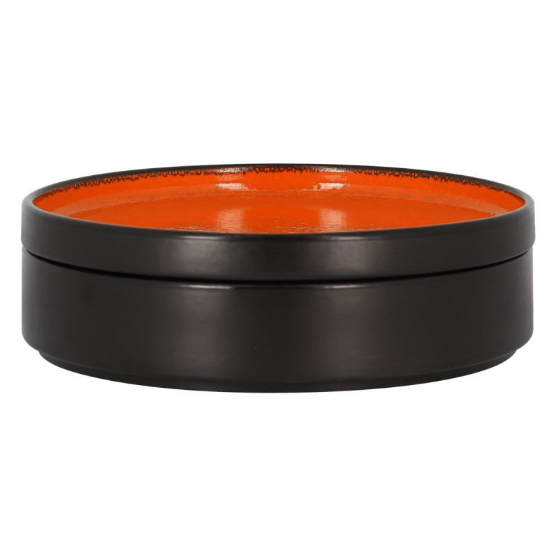 Assiette creuse rond orange porcelaine vitrifiée Ø 27 cm Fire Rak