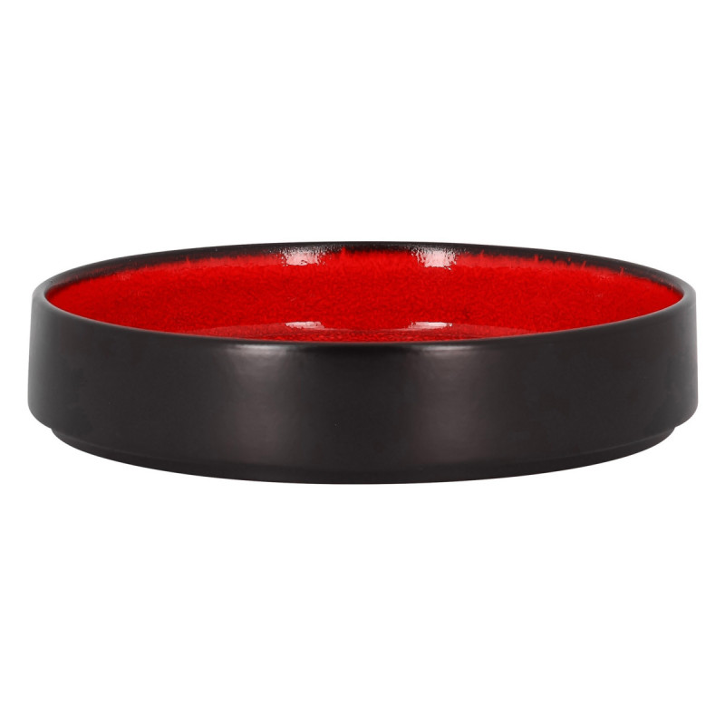 Assiette creuse rond rouge porcelaine vitrifiée Ø 27 cm Fire Rak