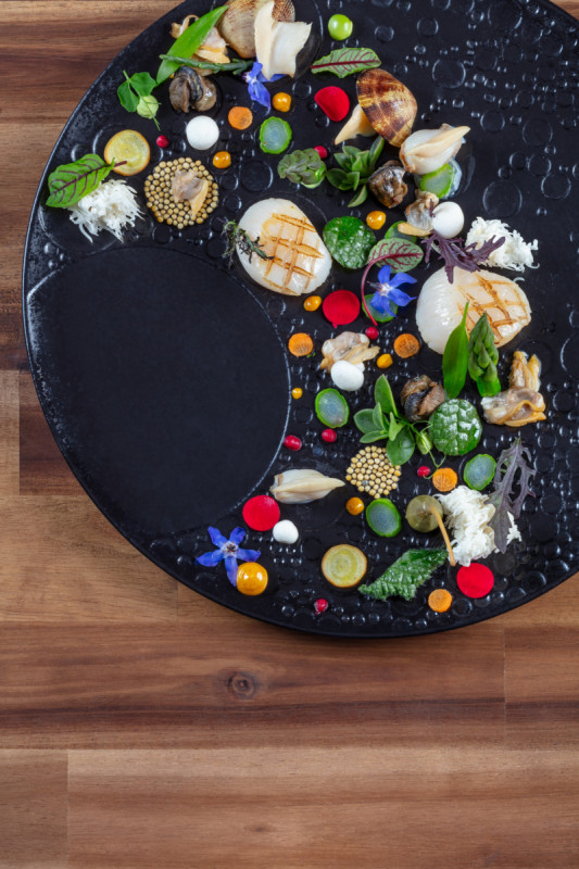 Assiette plate rond noir porcelaine vitrifiée Ø 29,9 cm Create Rak
