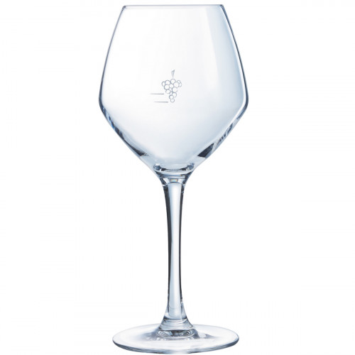 Verre à pied jaugé grappe verre cristallin 35 cl Cabernet Vin Jeunes Chef & Sommelier
