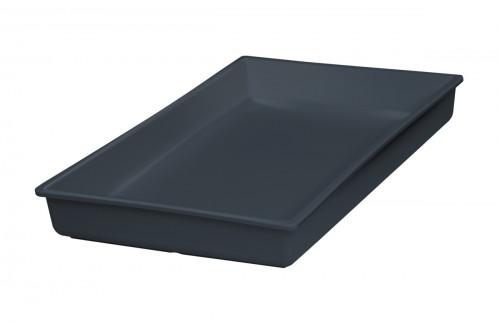 Bac mélamine gris 530x325x60 mm Vestah Platex