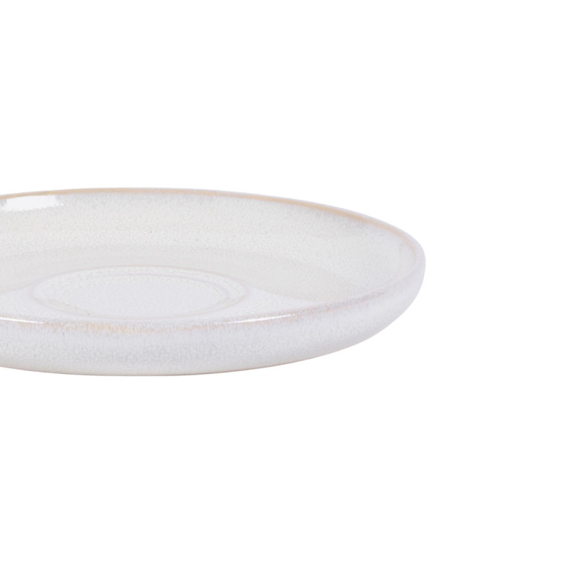 Sous tasse rond Beige rosé grès émaillé Ø 14 cm Pearl Pro.mundi