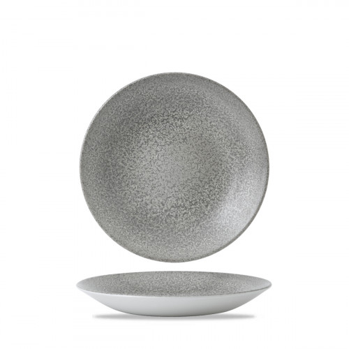 Assiette creuse rond gris porcelaine vitrifiée Ø 25,6 cm Evo Origins Dudson