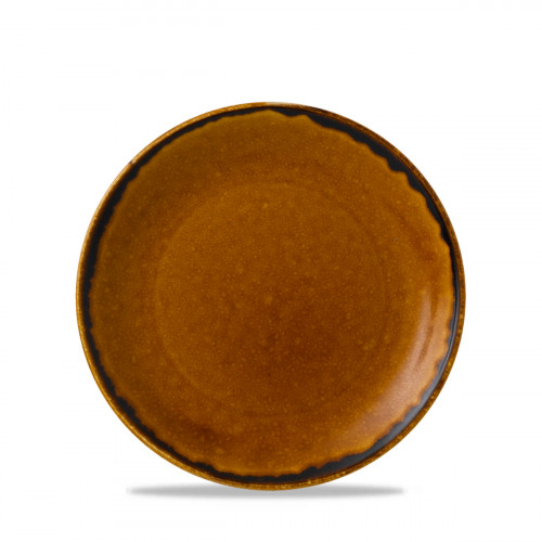 Assiette coupe plate rond marron porcelaine vitrifiée Ø 16,5 cm Harvest Dudson