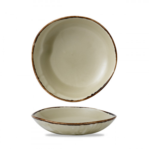 Assiette creuse rond Linen porcelaine vitrifiée Ø 26,4 cm Harvest Dudson