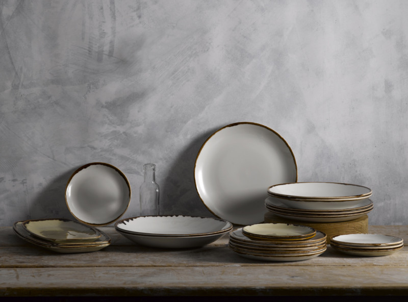 Assiette plate rectangulaire Natural porcelaine vitrifiée 34,5x23,3 cm Harvest Dudson