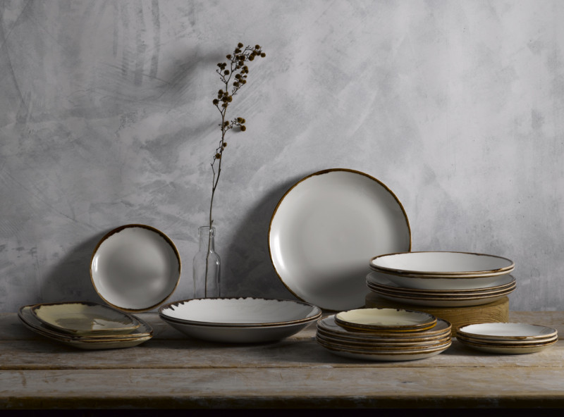 Assiette coupe plate rond Natural porcelaine vitrifiée Ø 16,5 cm Harvest Dudson