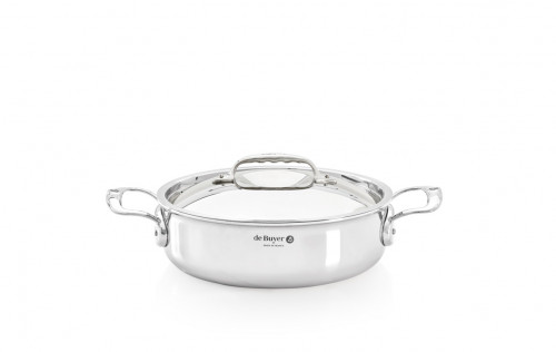 Sautoir inox Sans revêtement Avec couvercle Ø 24 cm 7 cm 2,6 L Affinity De Buyer