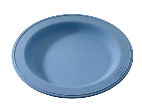 Assiette rond bleu fibre végétale Ø 23 cm Lilitouch Saint Romain