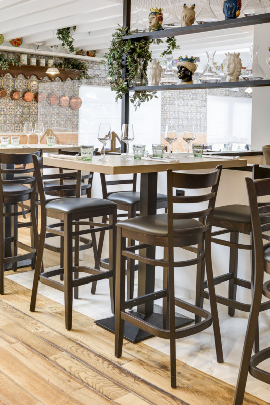 Structure tabouret d'intérieur marron 109x44x53 cm Pub Flexmob