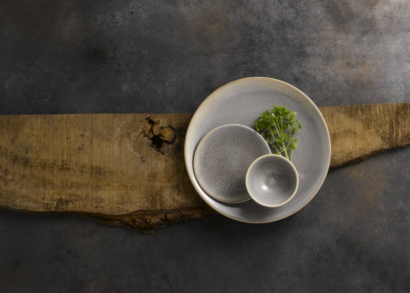 Assiette plate rectangulaire gris porcelaine 36x17,1 cm Evo Granite Dudson