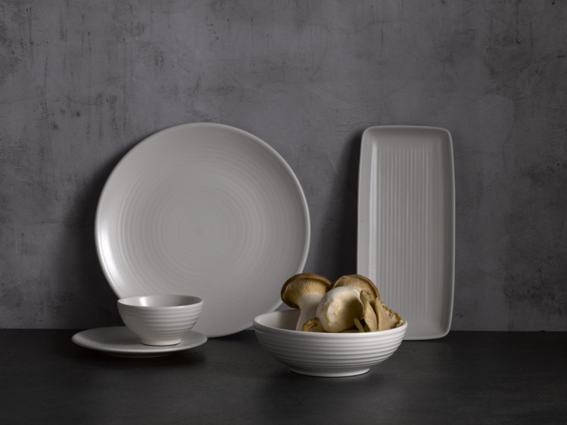 Assiette creuse ovale blanc porcelaine 21,6x16,4 cm Evo Pearl Dudson