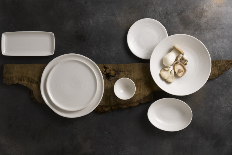 Assiette plate rectangulaire blanc porcelaine 27,2x12,5 cm Evo Pearl Dudson