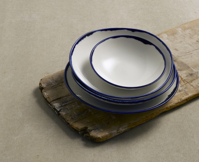 Assiette creuse rond Ink porcelaine vitrifiée Ø 25,6 cm Harvest Dudson