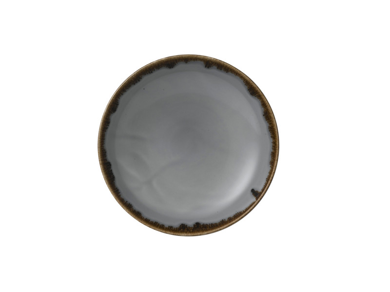 Assiette coupe creuse rond gris porcelaine vitrifiée Ø 18,2 cm Harvest Dudson