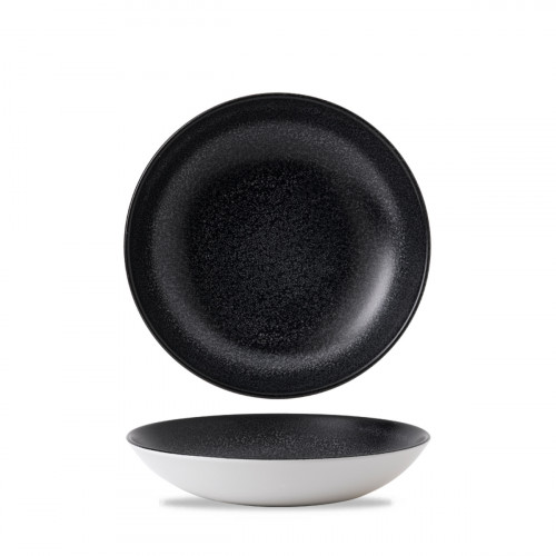Assiette coupe creuse rond noir porcelaine vitrifiée Ø 24,8 cm Evo Origins Dudson
