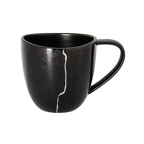 Tasse à déjeuner noir porcelaine 30 cl Ø 8,5 cm Kintzoo Rak