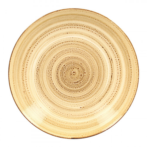Assiette coupe creuse rond beige porcelaine vitrifiée Ø 25,9 cm Twirl Rak