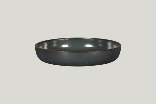 Assiette coupe creuse rond noir porcelaine vitrifiée Ø 23,7 cm Rakstone Ease Rak