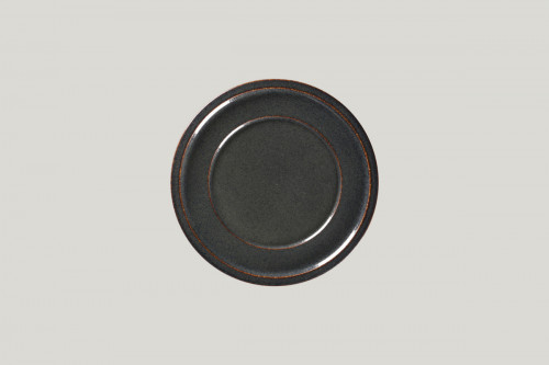 Assiette plate rond noir porcelaine vitrifiée Ø 20,2 cm Rakstone Ease Rak
