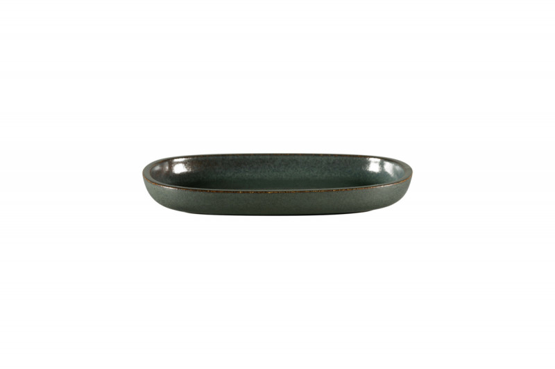 Plat ovale noir porcelaine vitrifiée 23 cm Rakstone Ease Rak
