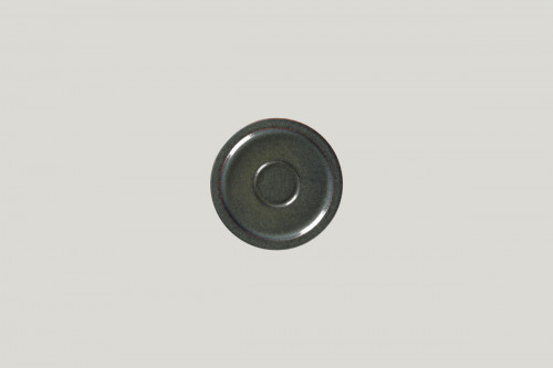 Sous tasse à espresso rond noir porcelaine vitrifiée Ø 13 cm Rakstone Ease Rak