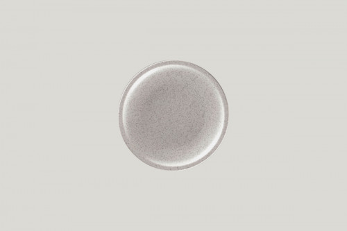 Assiette coupe plate rond gris porcelaine vitrifiée Ø 16,2 cm Rakstone Ease Rak