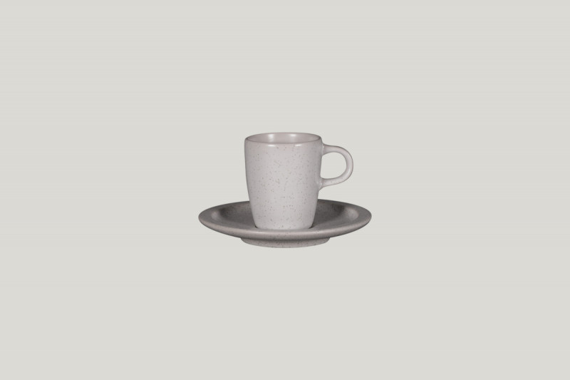 Tasse à expresso rond gris porcelaine vitrifiée 9 cl Ø 5,8 cm Rakstone Ease Rak