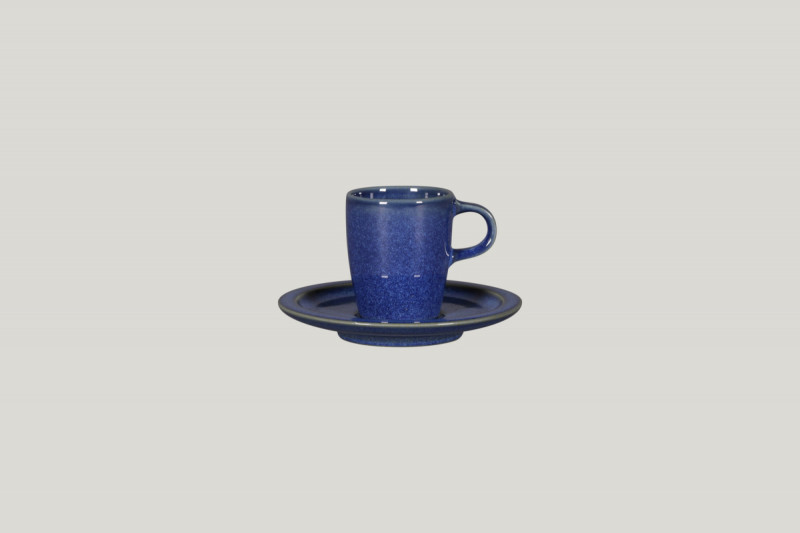 Tasse à expresso rond bleu porcelaine vitrifiée 9 cl Ø 5,8 cm Rakstone Ease Rak