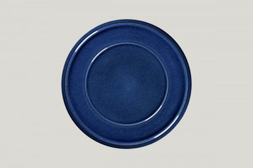Assiette plate rond bleu porcelaine vitrifiée Ø 27,6 cm Rakstone Ease Rak