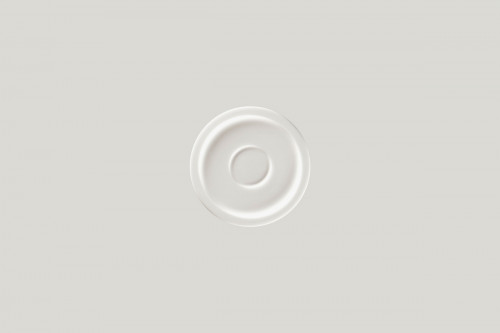 Sous tasse à espresso rond gris porcelaine vitrifiée Ø 13 cm Rakstone Ease Rak