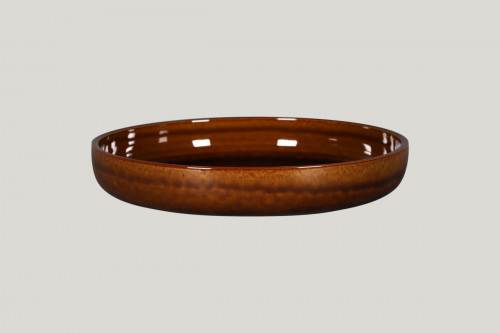 Assiette coupe creuse rond cuivre porcelaine vitrifiée Ø 27,8 cm Rakstone Ease Rak