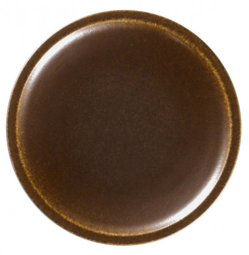 Assiette coupe plate rond bronze porcelaine vitrifiée Ø 20,4 cm Rakstone Ease Rak