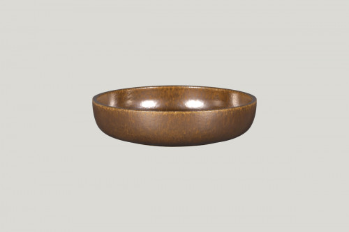 Assiette coupe creuse rond bronze porcelaine vitrifiée Ø 19,8 cm Rakstone Ease Rak
