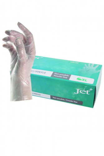 Gants en vinyle médicaux transparent XL (100 pièces)