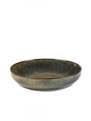 Assiette creuse rond gris grès émaillé Ø 19 cm Surface Serax