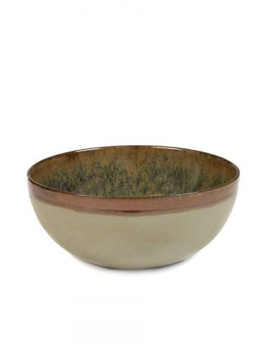Saladier rond gris grès émaillé Ø 19 cm Surface Serax