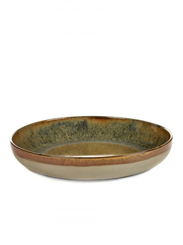 Plat rond gris grès émaillé Ø 32 cm Surface Serax