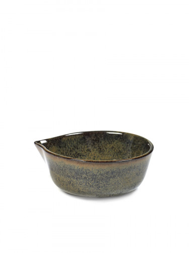Pot à sauce rond gris grès émaillé Ø 11 cm Surface Serax
