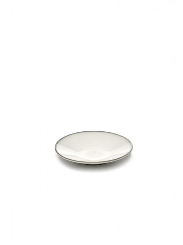 Sous tasse à café rond blanc grès émaillé Ø 14 cm Inku Serax