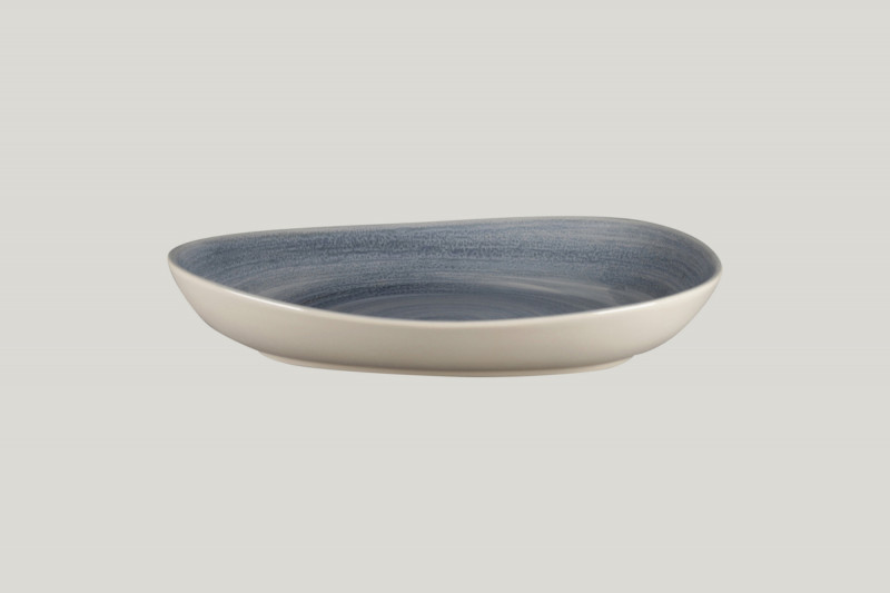 Assiette coupe creuse triangulaire Jade porcelaine vitrifiée 27,8x22,7 cm Rakstone Spot Rak