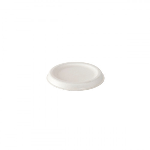 Couvercle pot à sauce rond blanc Ø 70 mm 8 mm Bagasse Duni (150 pièces)
