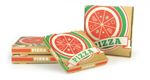 Boîte à pizza marron 33x33x4 cm (100 pièces)