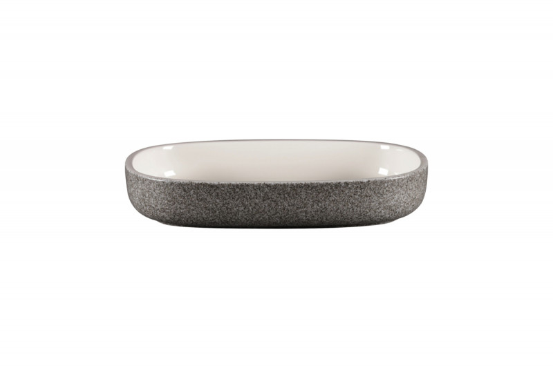 Plat creux gris porcelaine vitrifiée 26 cm Rakstone Ease Rak
