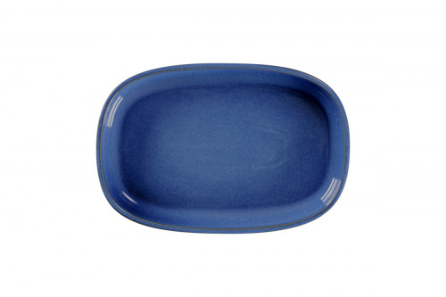Plat creux ovale bleu porcelaine vitrifiée 30 cm Rakstone Ease Rak