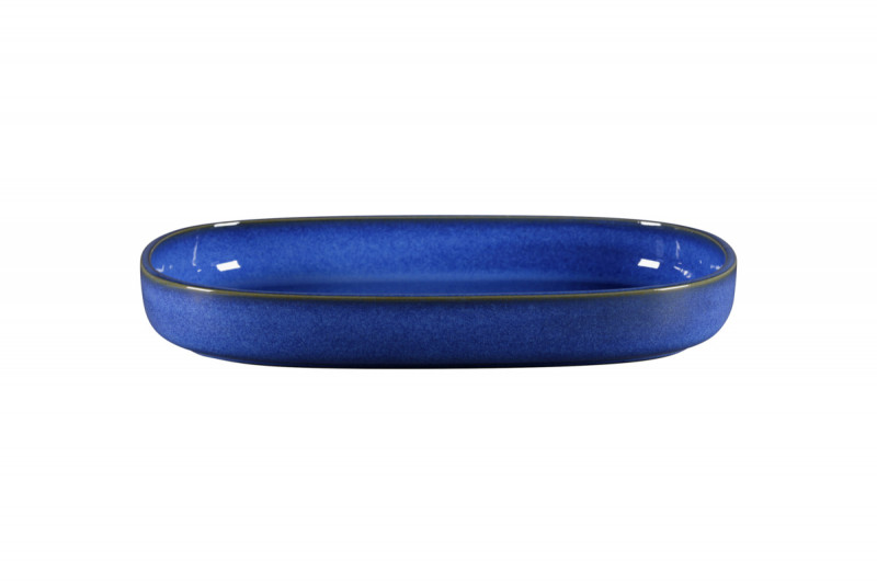 Plat creux ovale bleu porcelaine vitrifiée 33,2 cm Rakstone Ease Rak