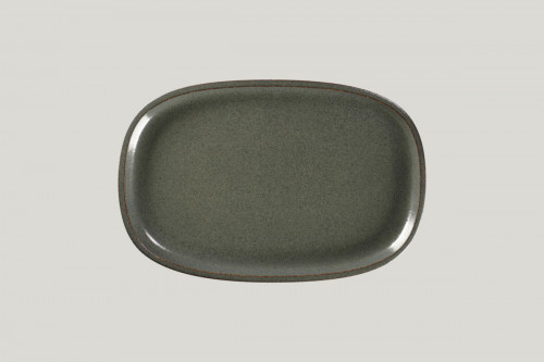 Plat rectangulaire noir porcelaine vitrifiée 30,2 cm Rakstone Ease Rak